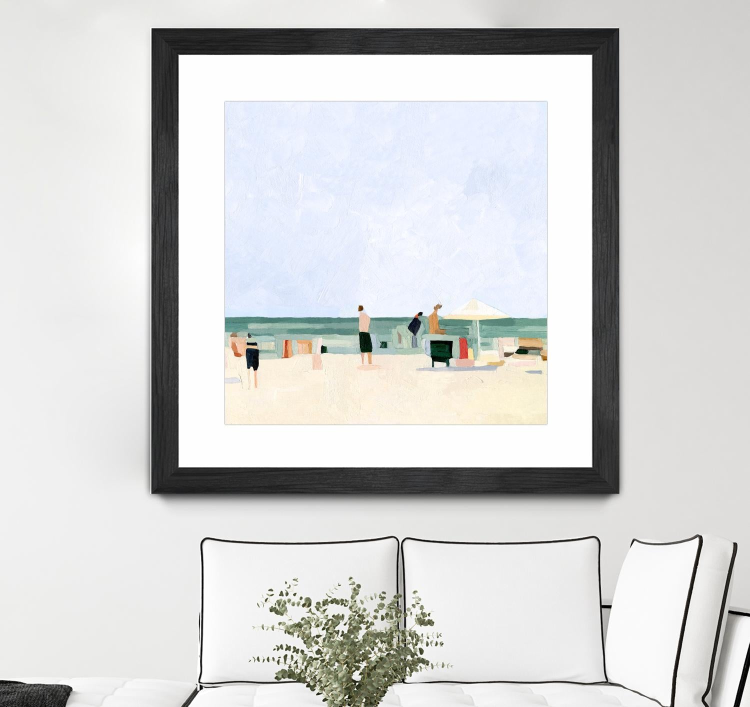 Family Vacation I by Emma Scarvey on GIANT ART - pink coastal & tropical abstract