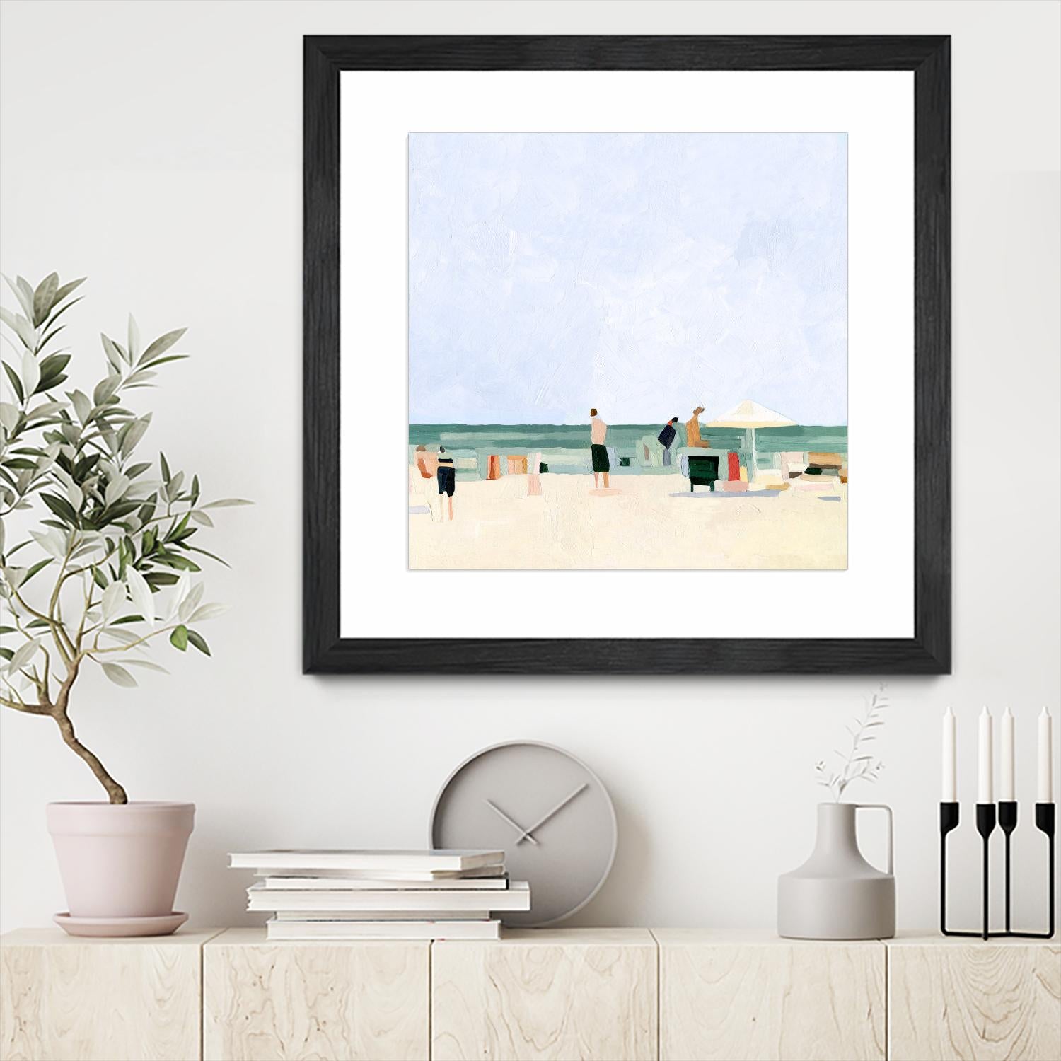 Family Vacation I by Emma Scarvey on GIANT ART - pink coastal & tropical abstract