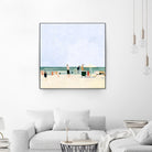 Family Vacation I by Emma Scarvey on GIANT ART - pink coastal & tropical abstract