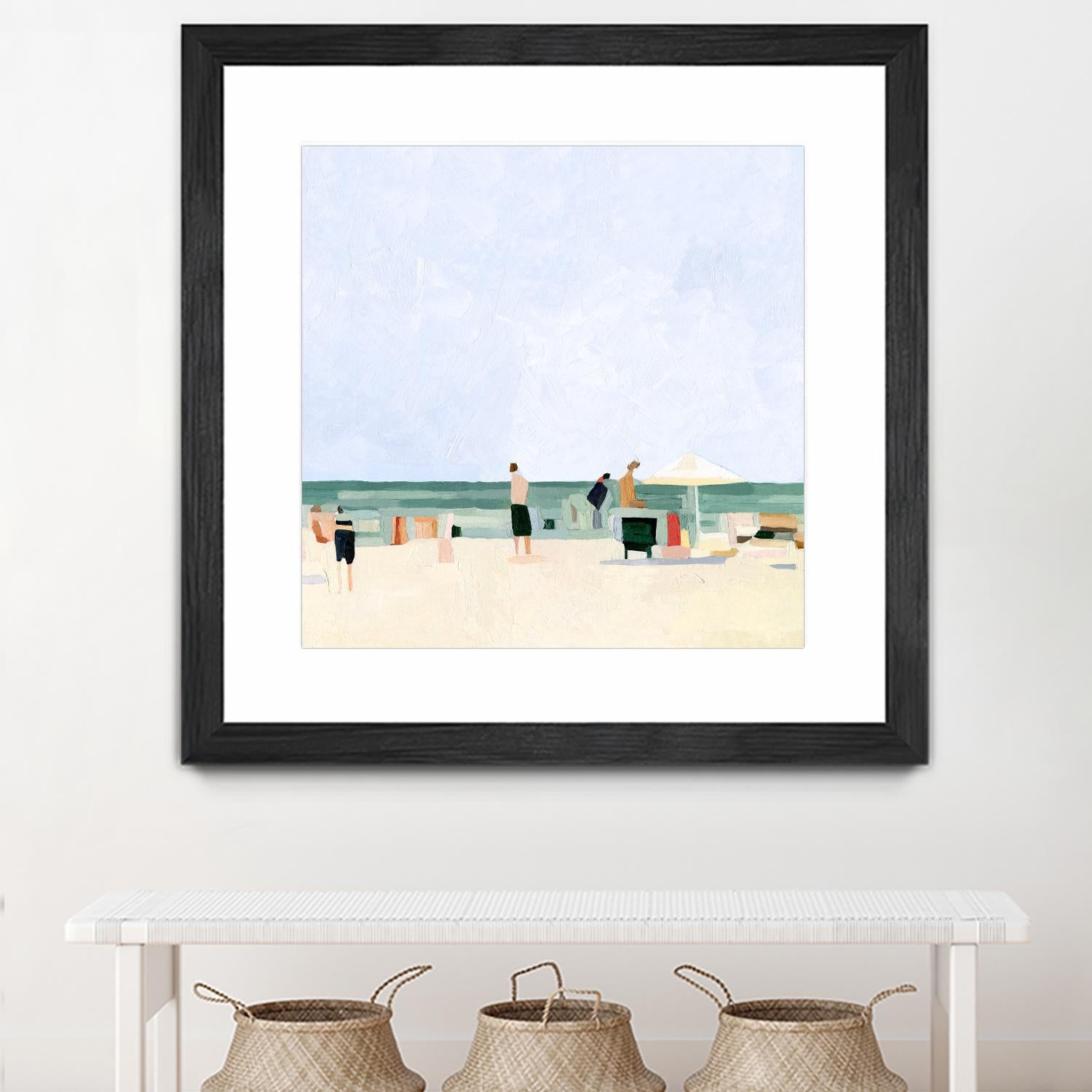 Family Vacation I by Emma Scarvey on GIANT ART - pink coastal & tropical abstract