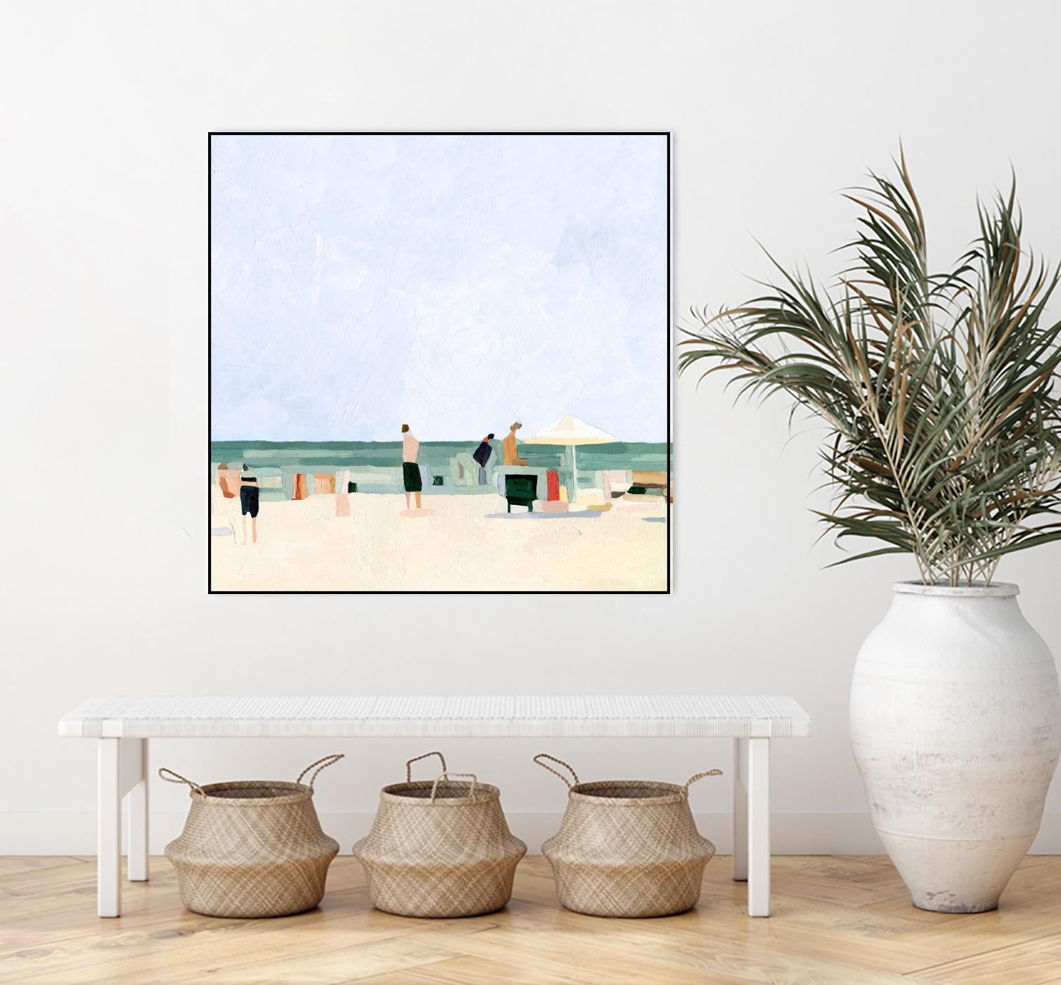 Family Vacation I by Emma Scarvey on GIANT ART - pink coastal & tropical abstract