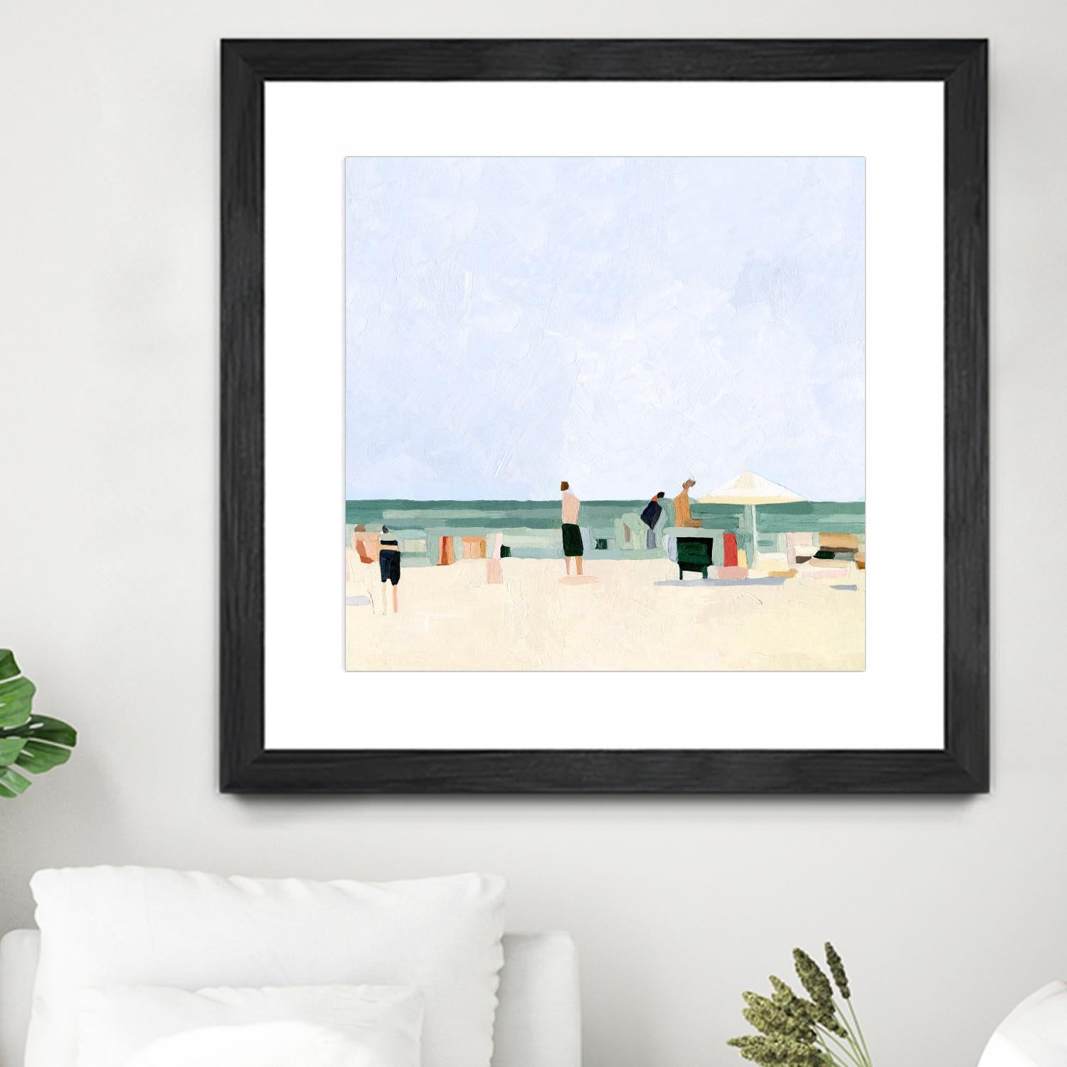 Family Vacation I by Emma Scarvey on GIANT ART - pink coastal & tropical abstract