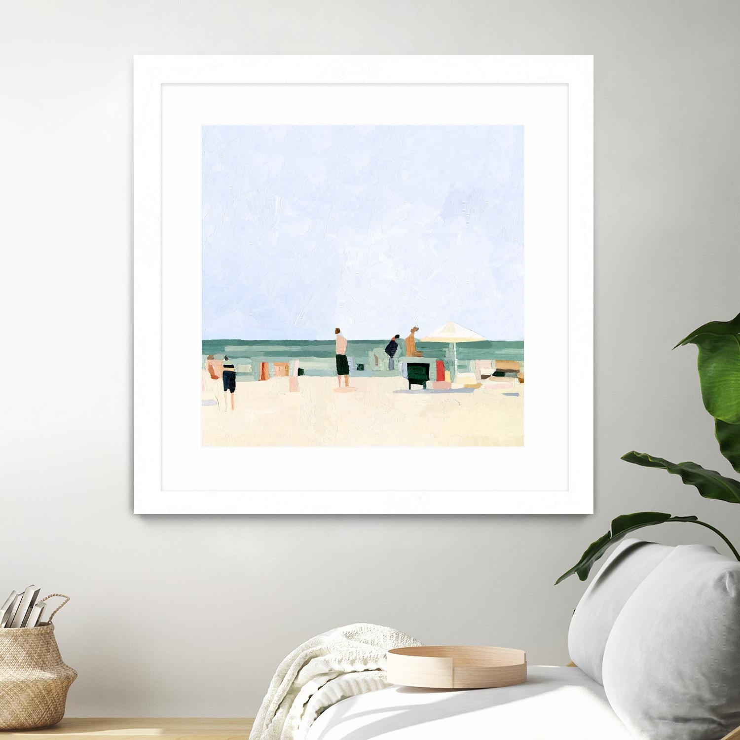 Family Vacation I by Emma Scarvey on GIANT ART - pink coastal & tropical abstract