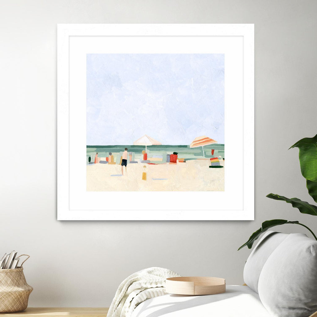 Family Vacation II by Emma Scarvey on GIANT ART - beige coastal & tropical abstract