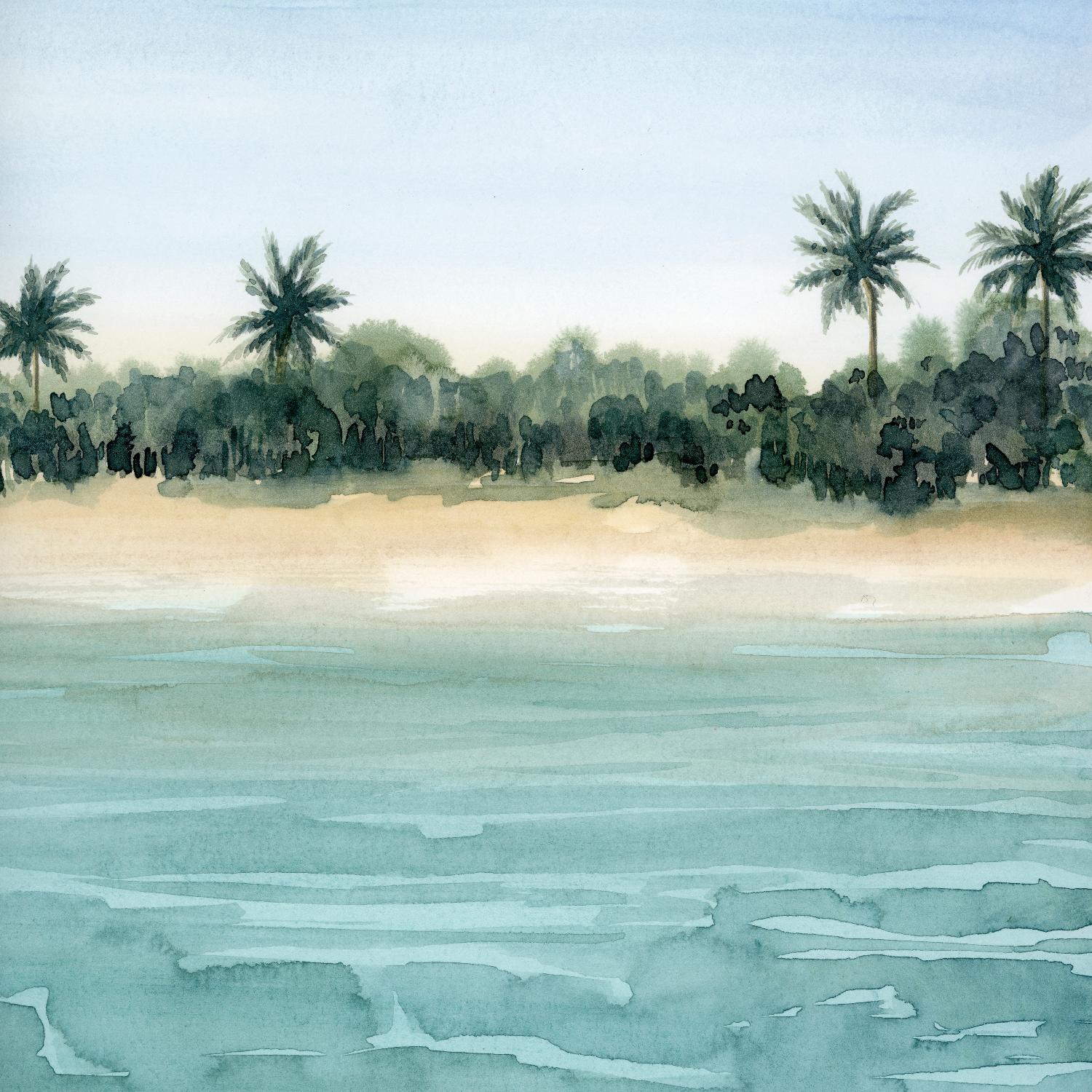 Paradis II by Grace Popp on GIANT ART - beige landscapes & seascapes beach