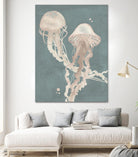 Jellyfish Dance I by Grace Popp on GIANT ART - pink coastal & tropical abstract