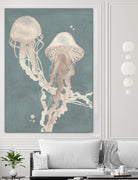 Jellyfish Dance I by Grace Popp on GIANT ART - pink coastal & tropical abstract