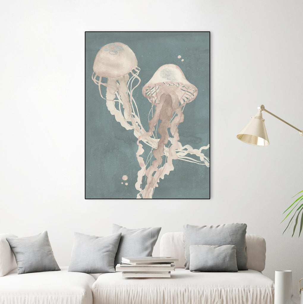 Jellyfish Dance I by Grace Popp on GIANT ART - pink coastal & tropical abstract