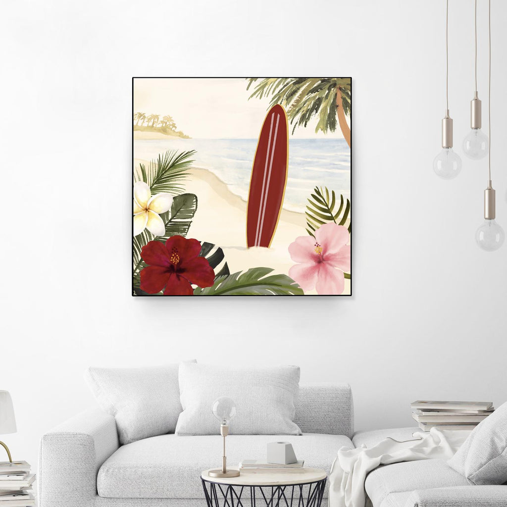 Aloha II by Victoria Borges on GIANT ART - red coastal & tropical abstract