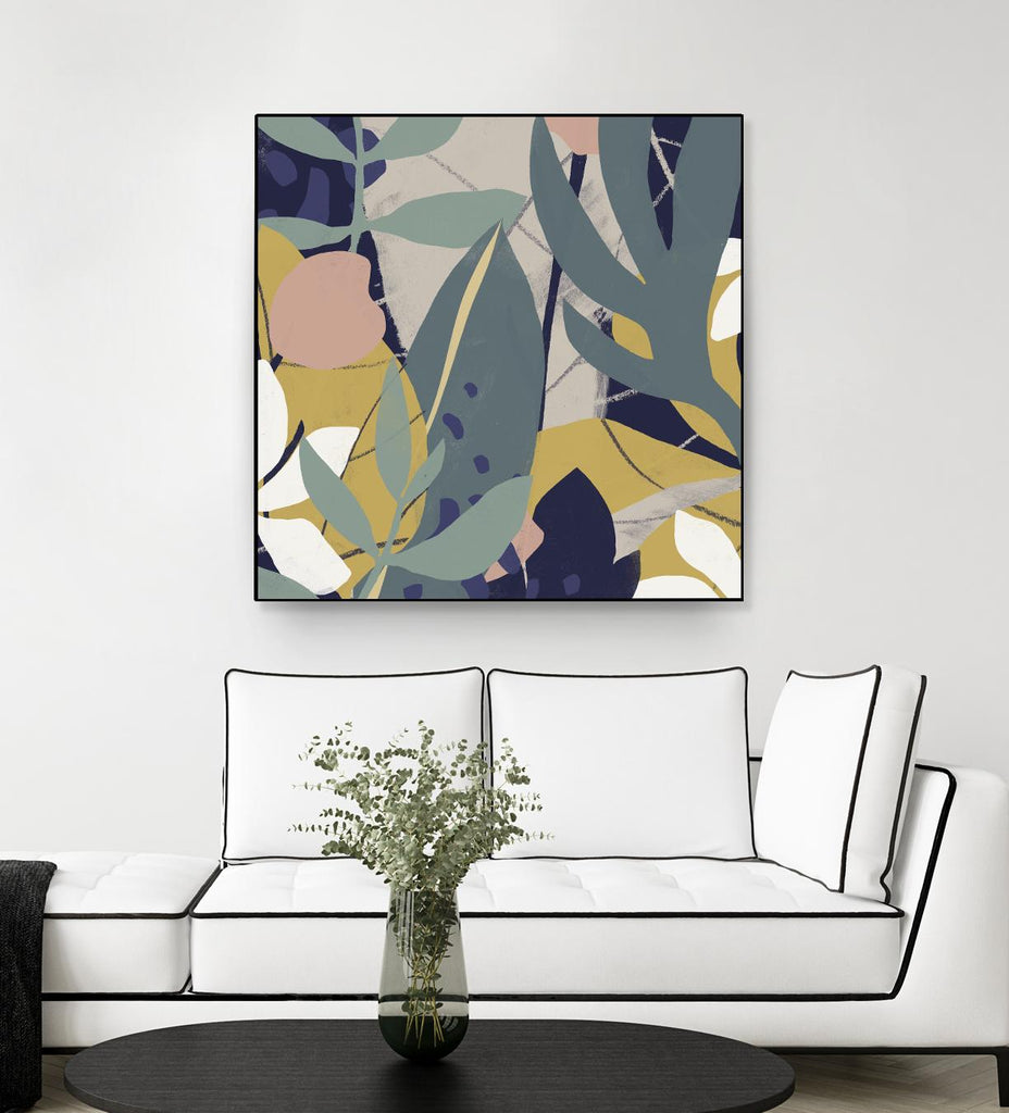 Tropical Attraction II by June Vess on GIANT ART - green coastal & tropical abstract