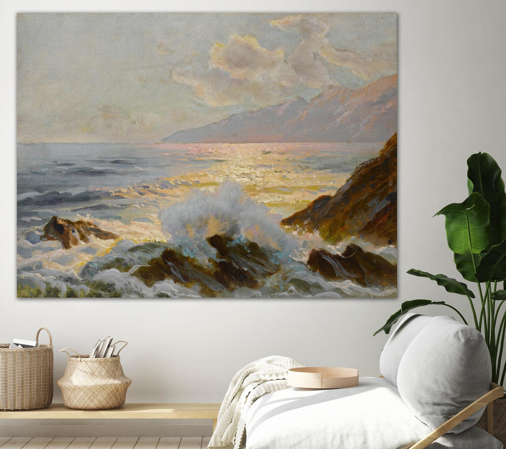 Main Seascape II by Constantin Alexandrovitch Westchiloff on GIANT ART - pink coastal & tropical abstract