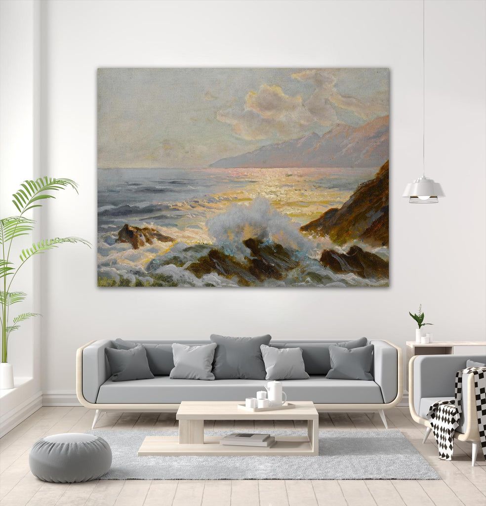 Main Seascape II par Constantin Alexandrovitch Westchiloff sur GIANT ART - abstraction rose côtière et tropicale