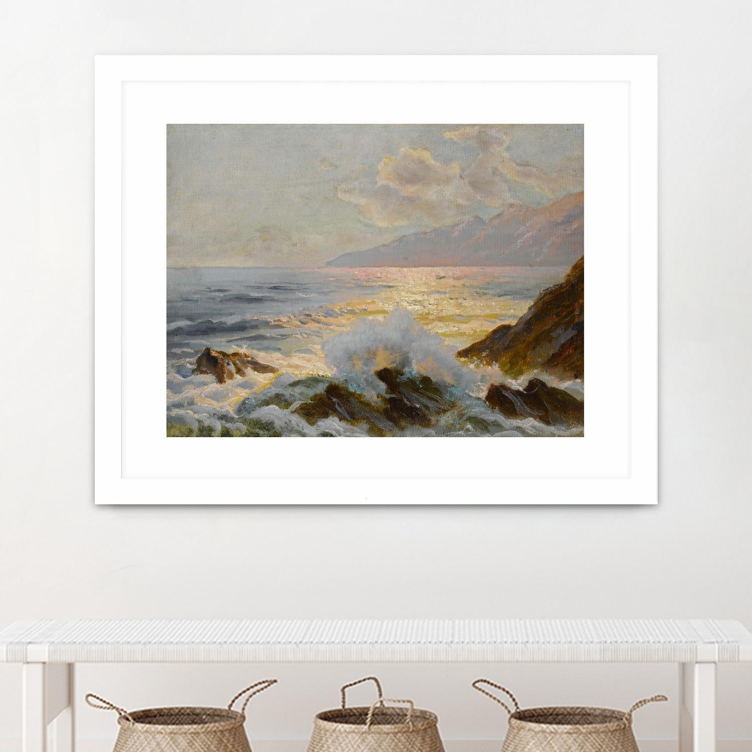 Main Seascape II by Constantin Alexandrovitch Westchiloff on GIANT ART - pink coastal & tropical abstract