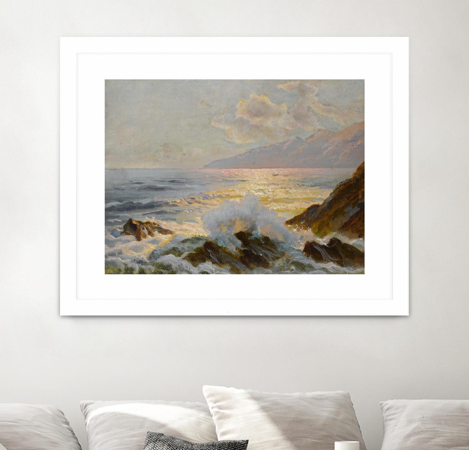 Main Seascape II by Constantin Alexandrovitch Westchiloff on GIANT ART - pink coastal & tropical abstract