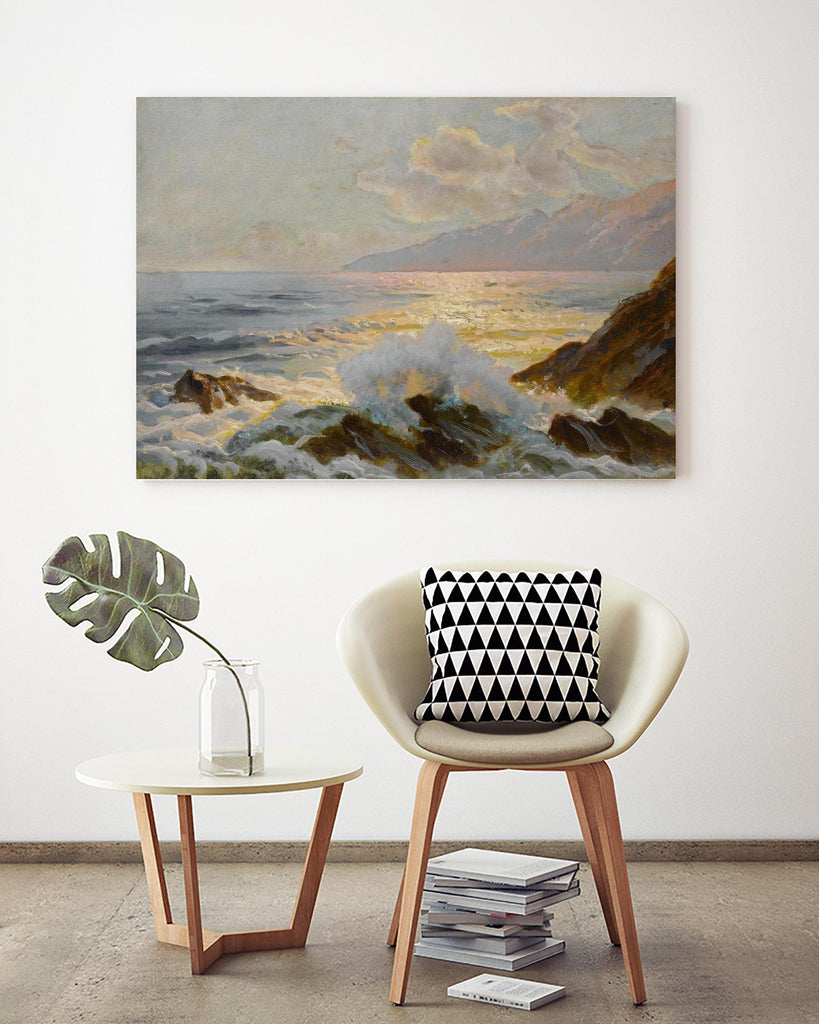 Main Seascape II par Constantin Alexandrovitch Westchiloff sur GIANT ART - abstraction rose côtière et tropicale