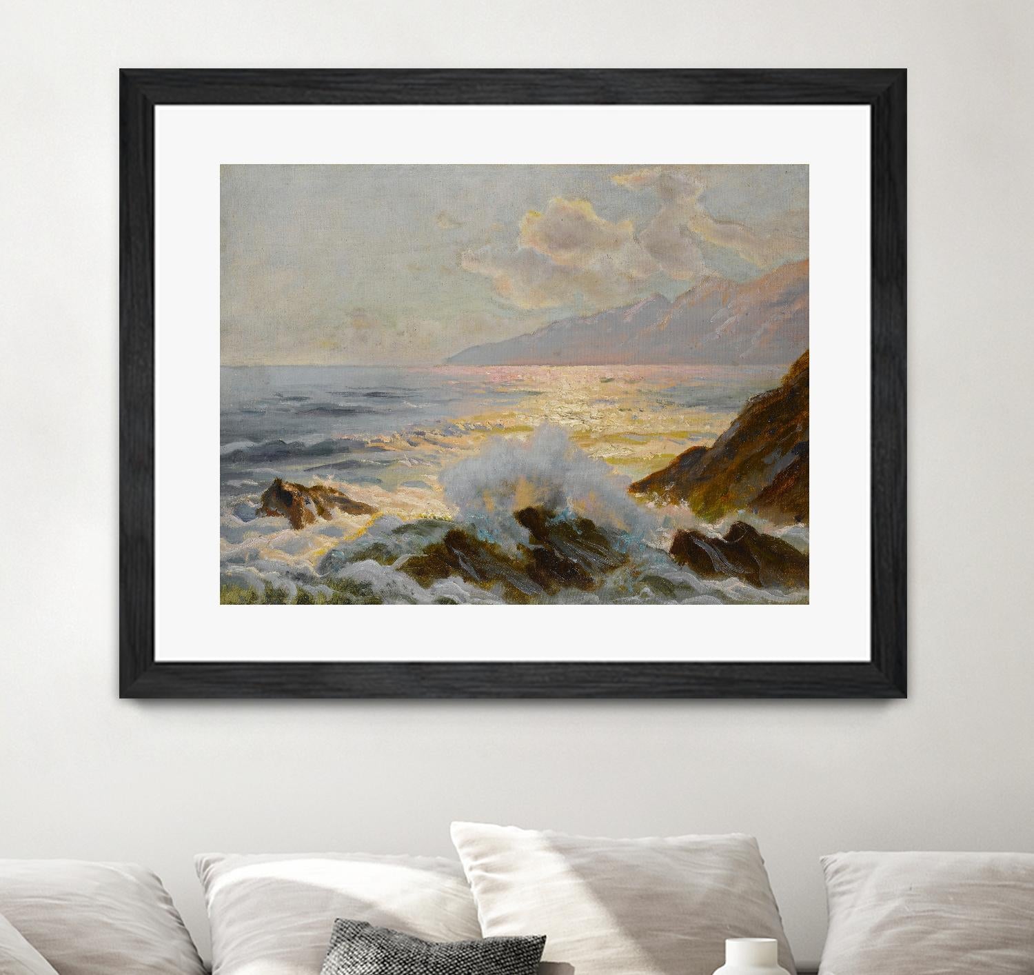 Main Seascape II by Constantin Alexandrovitch Westchiloff on GIANT ART - pink coastal & tropical abstract