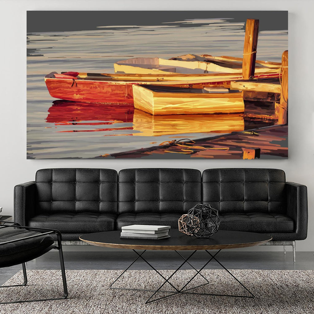 In the Golden Light I by Emily Kalina on GIANT ART - orange coastal & tropical abstract