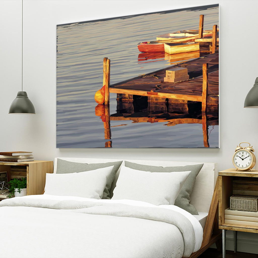 In the Golden Light II by Emily Kalina on GIANT ART - beige coastal & tropical relaxing