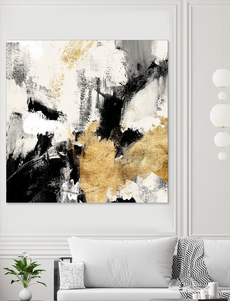 Neutral Gold Collage II by Victoria Borges on GIANT ART - gold abstract abstract