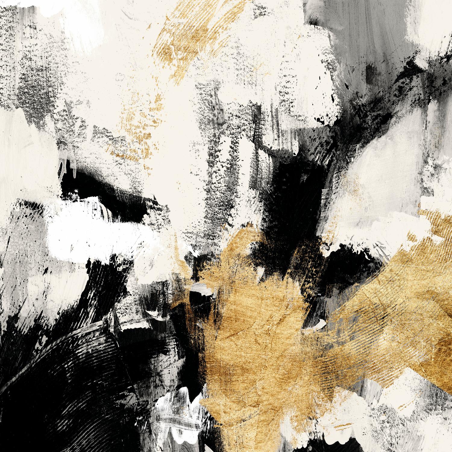 Collage d'or neutre II par Victoria Borges sur GIANT ART - or abstrait