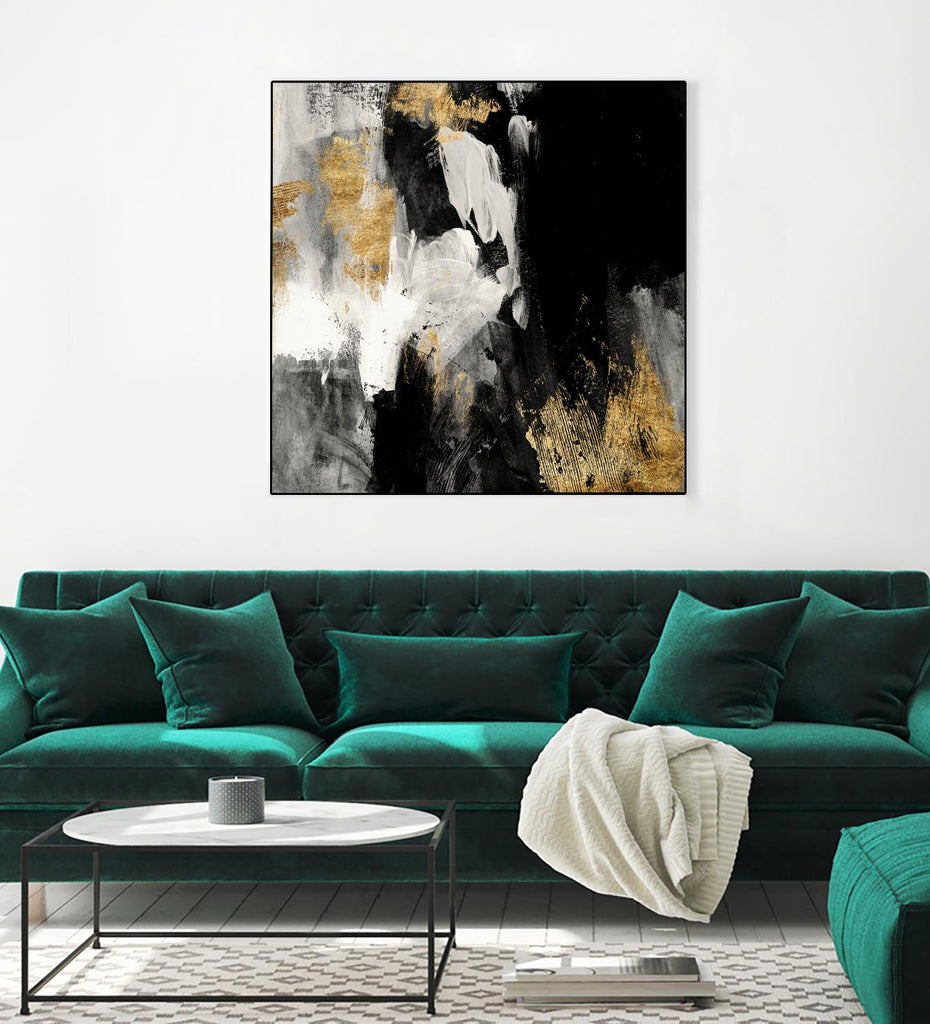 Neutral Gold Collage III par Victoria Borges sur GIANT ART - gris abstrait 