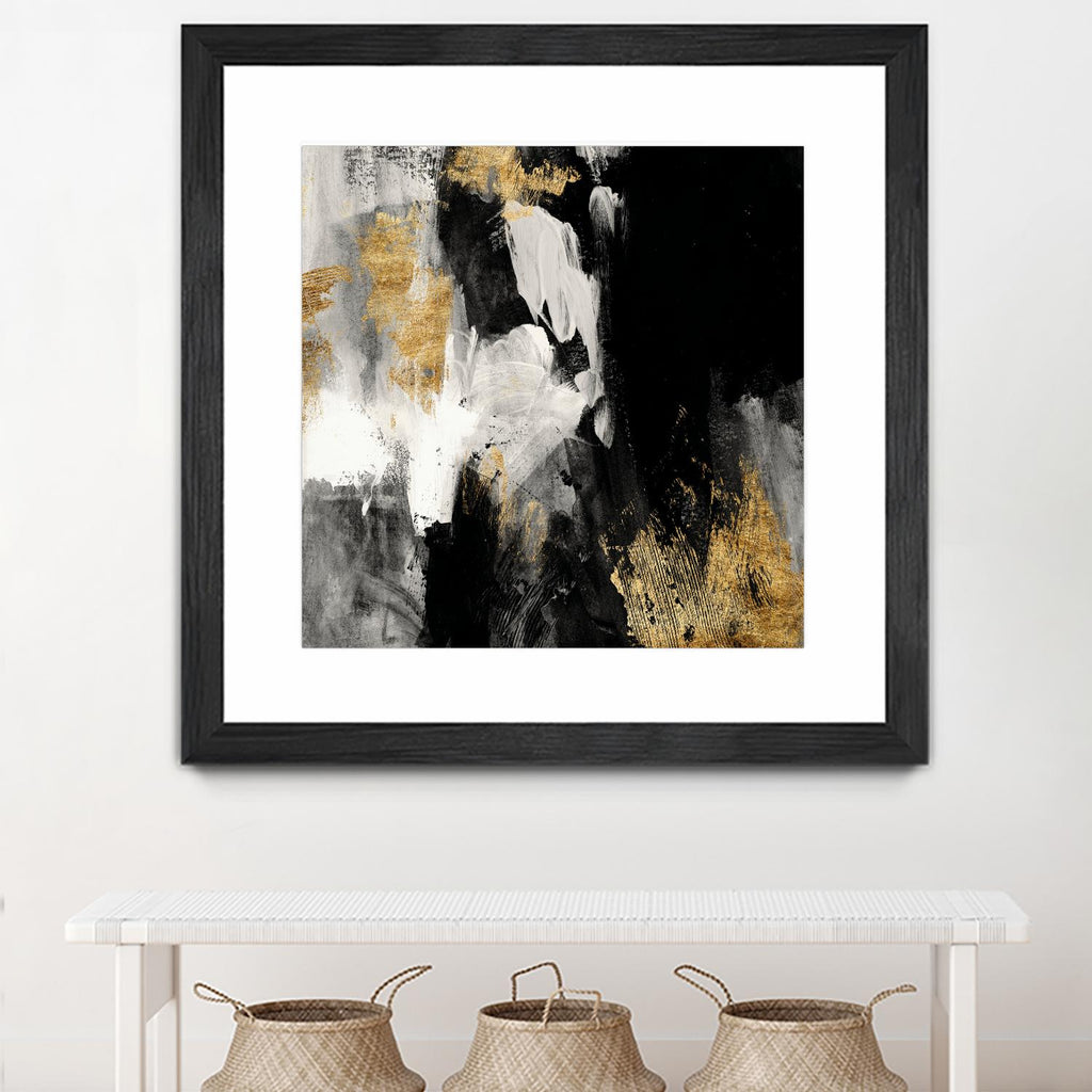 Neutral Gold Collage III par Victoria Borges sur GIANT ART - gris abstrait 