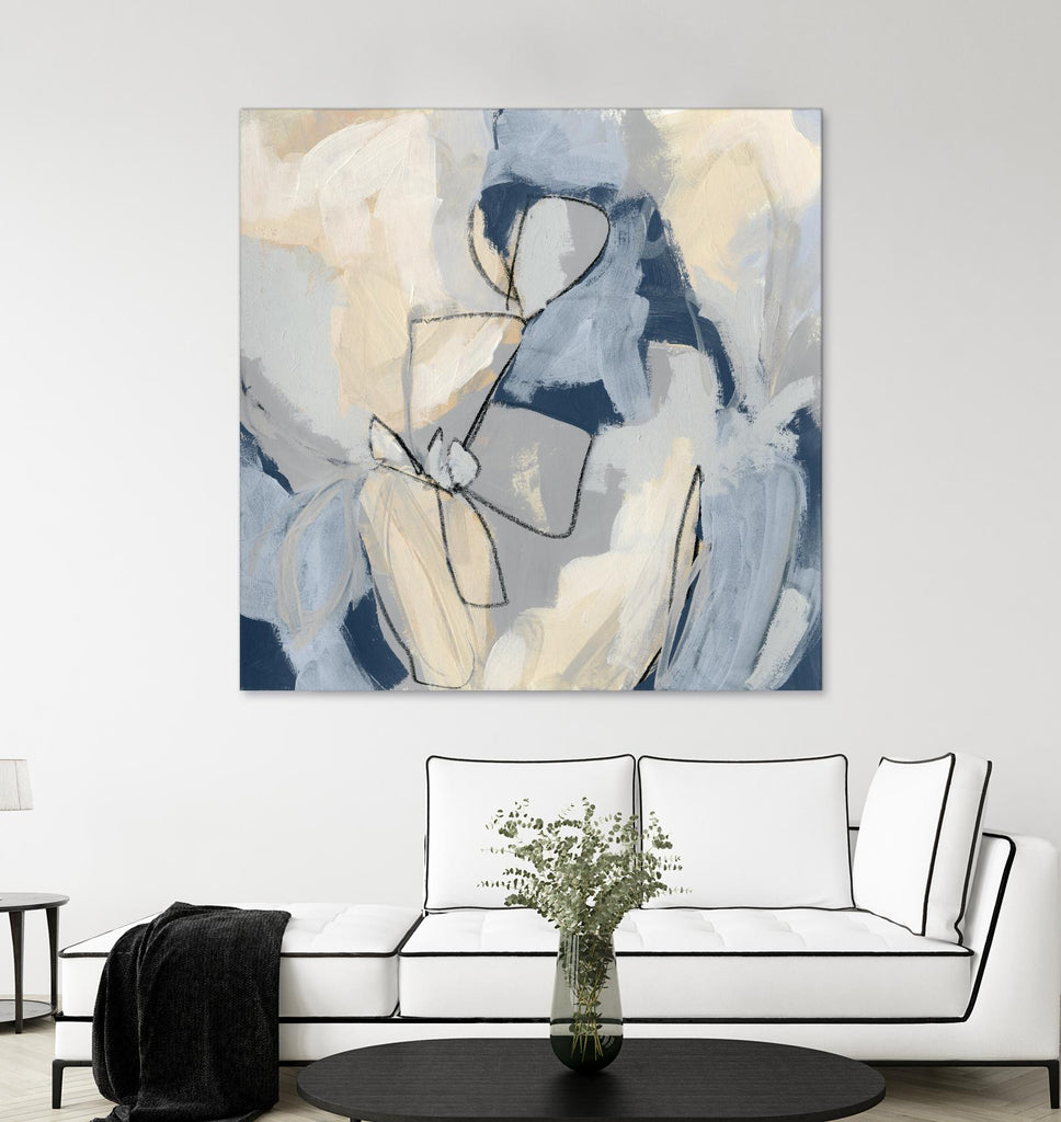 Blossom & Bliss I by June Vess on GIANT ART - blue abstract abstract