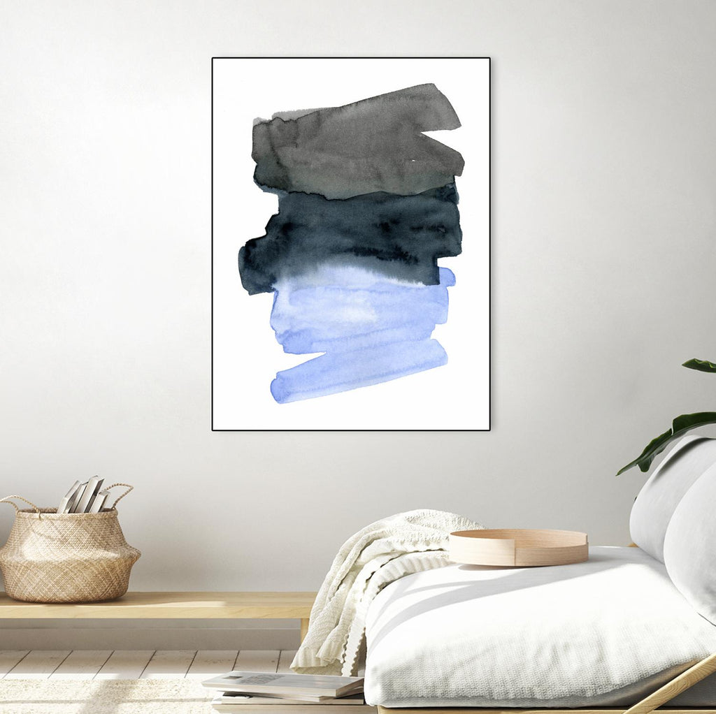 Passages bleus I par Emma Caroline sur GIANT ART - abstraction bleue