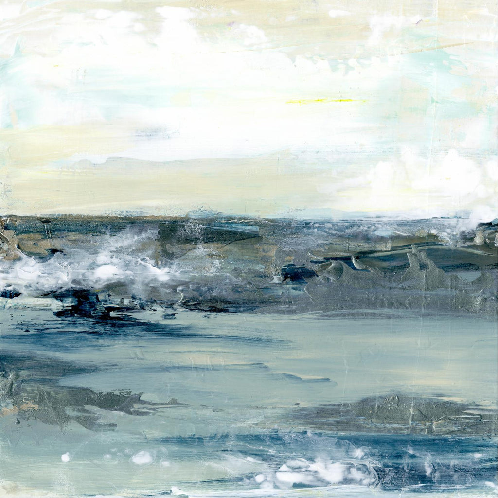 Coastal Blues I par Lila Bramma sur GIANT ART - paysages blancs et marins abstraits
