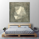 Geomolecule Blueprint I by Jennifer Goldberger on GIANT ART - grey  abstract abstract 