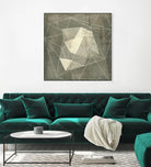 Geomolecule Blueprint I by Jennifer Goldberger on GIANT ART - grey  abstract abstract 