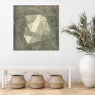 Geomolecule Blueprint I by Jennifer Goldberger on GIANT ART - grey  abstract abstract 