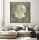 Geomolecule Blueprint II by Jennifer Goldberger on GIANT ART - beige abstract abstract