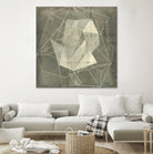 Geomolecule Blueprint II by Jennifer Goldberger on GIANT ART - beige abstract abstract