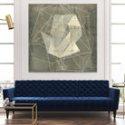 Geomolecule Blueprint II by Jennifer Goldberger on GIANT ART - beige abstract abstract