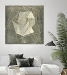 Geomolecule Blueprint II by Jennifer Goldberger on GIANT ART - beige abstract abstract