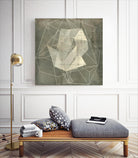 Geomolecule Blueprint II by Jennifer Goldberger on GIANT ART - beige abstract abstract