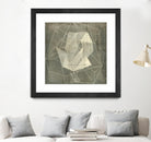 Geomolecule Blueprint II by Jennifer Goldberger on GIANT ART - beige abstract abstract