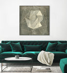 Geomolecule Blueprint II by Jennifer Goldberger on GIANT ART - beige abstract abstract