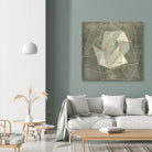 Geomolecule Blueprint II by Jennifer Goldberger on GIANT ART - beige abstract abstract