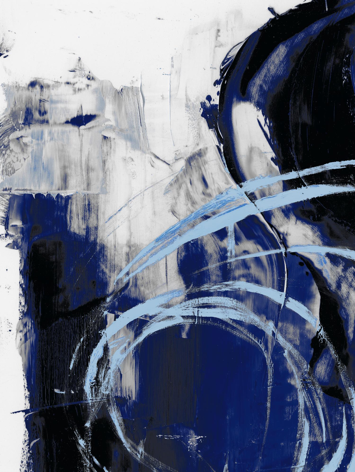 Indigo Interlude I de Ethan Harper sur GIANT ART - abstrait bleu 