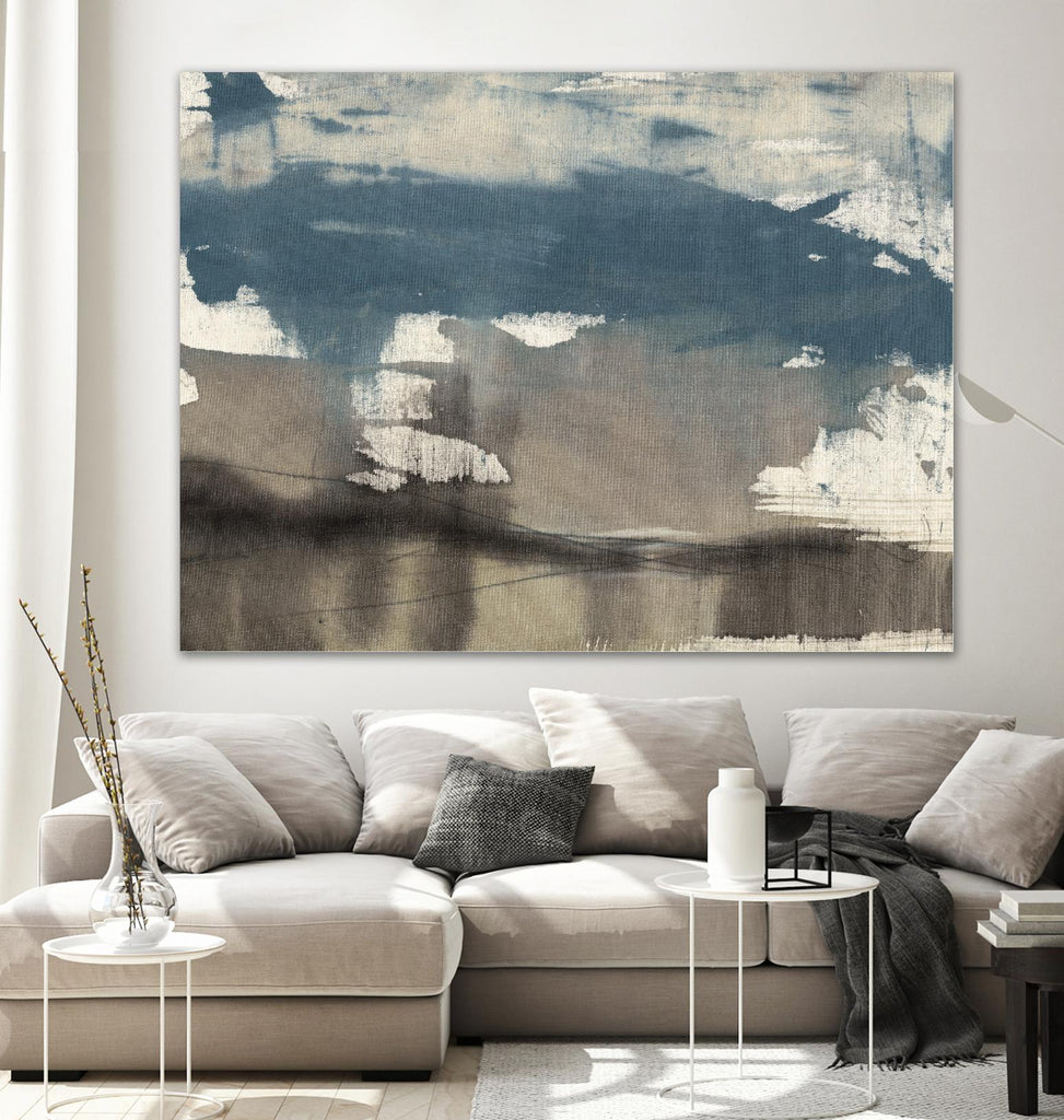 Kinetic Coastline I by Jennifer Goldberger on GIANT ART - blue abstract abstract 