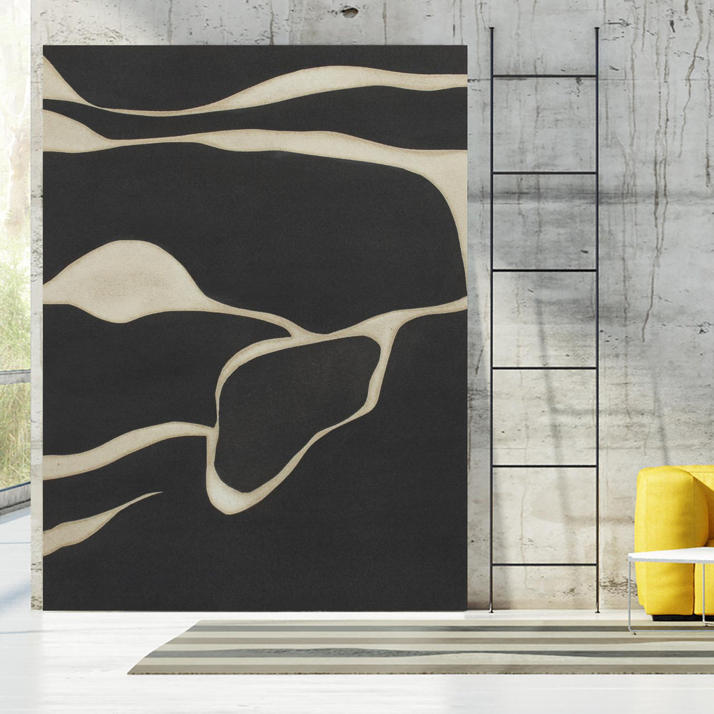 Tides in Sepia III par Rob Delamater sur GIANT ART - abstraction noire abstraite 