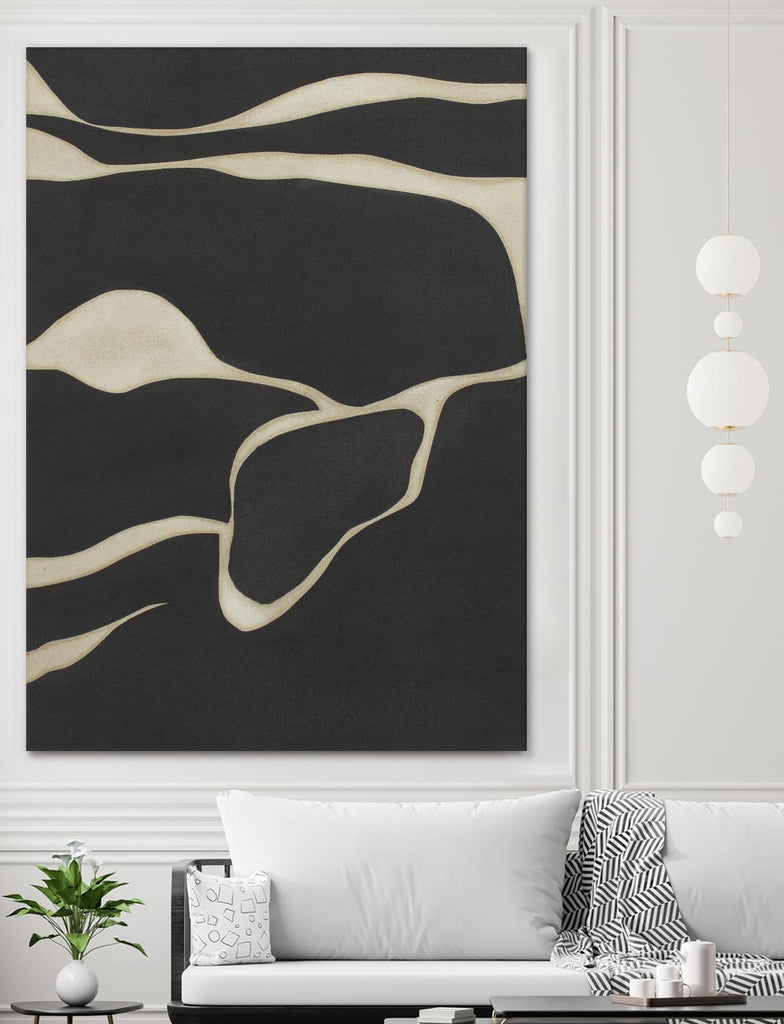 Tides in Sepia III par Rob Delamater sur GIANT ART - abstraction noire abstraite 