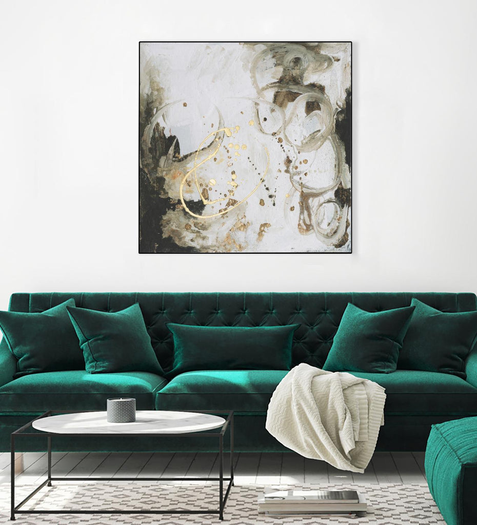 Friendship I by Joyce Combs on GIANT ART - gold abstract abstract
