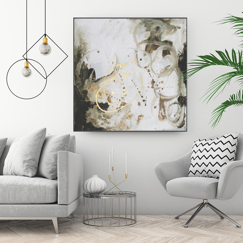 Friendship I by Joyce Combs on GIANT ART - gold abstract abstract
