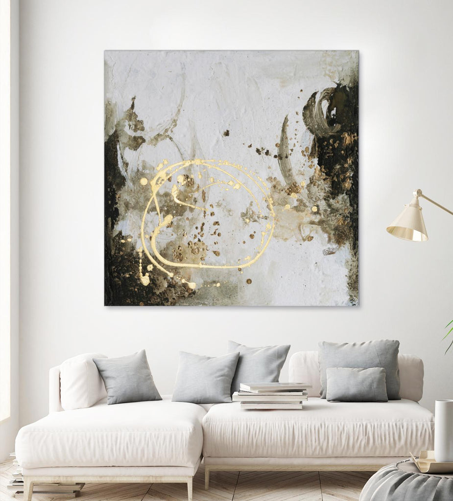 Friendship IV by Joyce Combs on GIANT ART - gold abstract abstract 