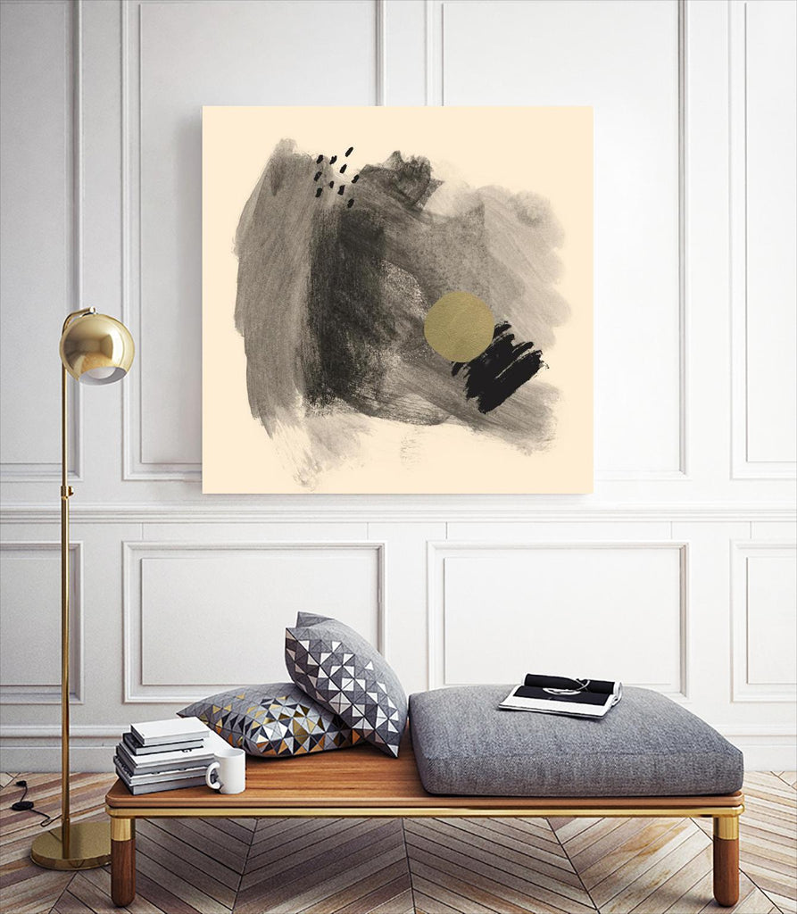 Dark & Stormy I de Jacob Green sur GIANT ART - abstrait beige