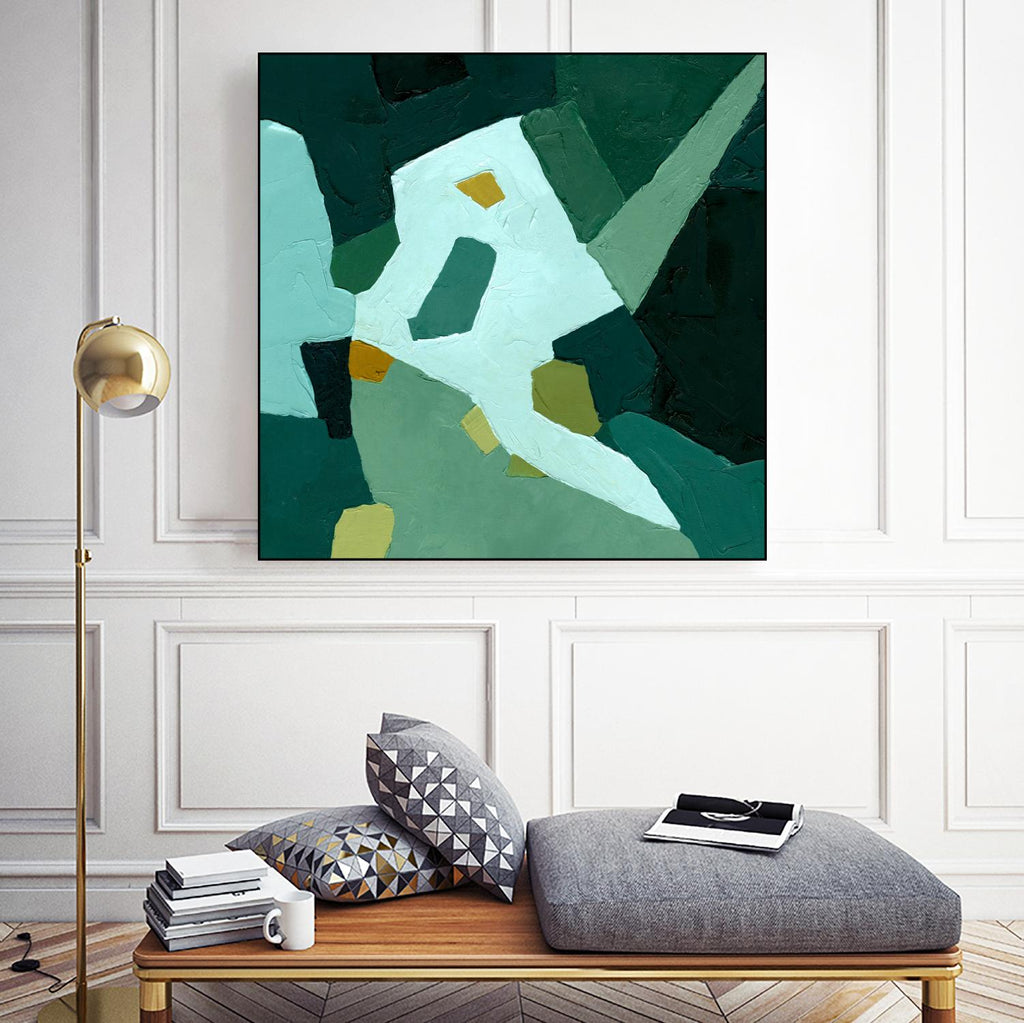 Palette abstraite I par Emma Caroline sur GIANT ART - abstraction verte abstraite