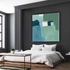 Teal and Sage II by Victoria Barnes on GIANT ART - pink  abstract abstract 